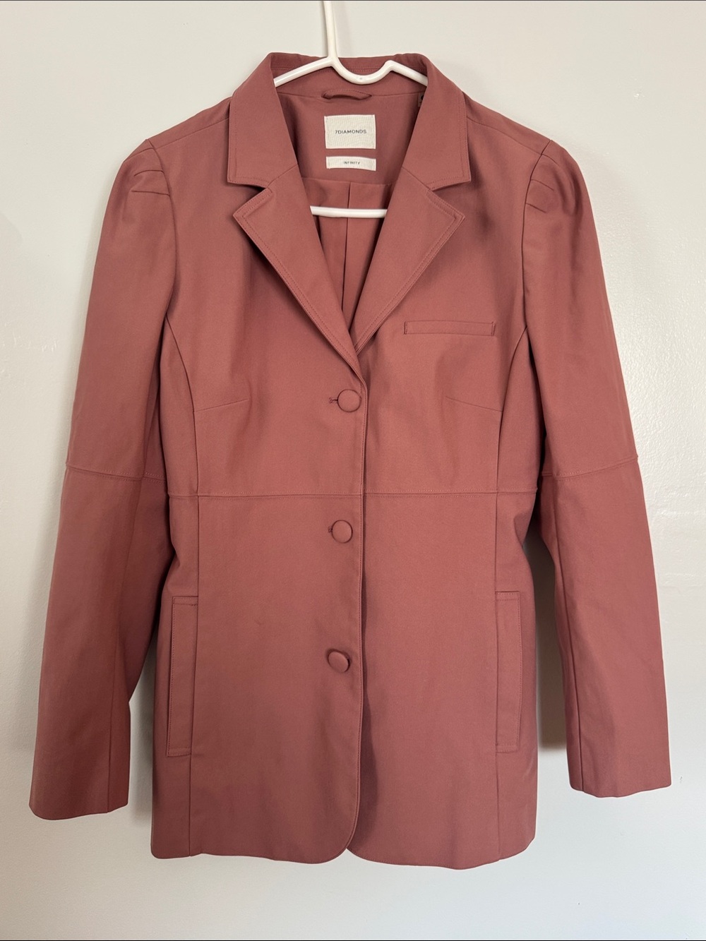 7 Diamonds Dusty Rose Single-Breasted Blazer